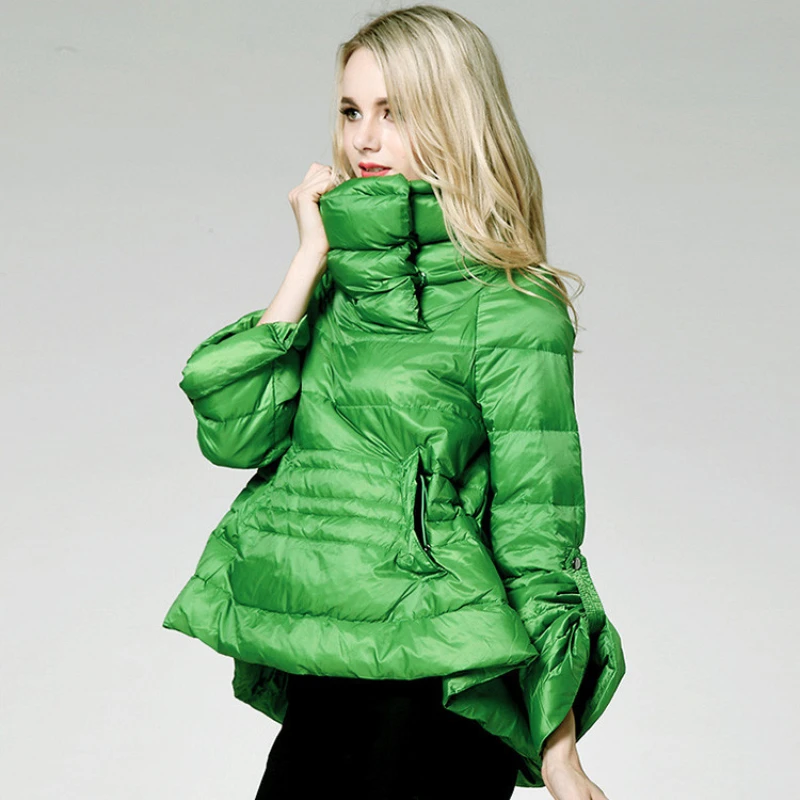 Новинка зимние пуховики женская верхняя одежда с воротником-стойкой легкие