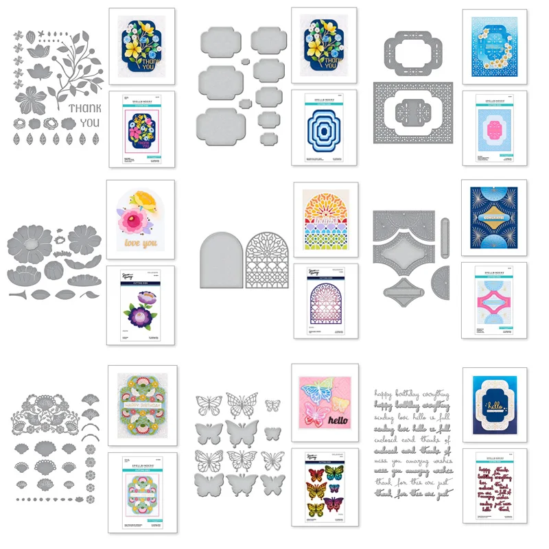 

Новинка 2023 г., милые металлические Вырубные штампы для творчества и рукоделия, набор для оформления фотоальбомов