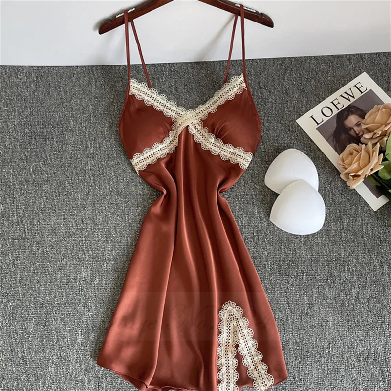 Кружевное женское домашнее платье