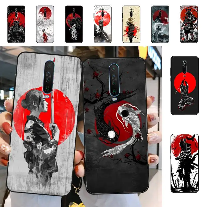 

Red Sun Japanese Anime Phone Case for Redmi 5 6 7 8 9 A 5plus K20 4X 6 cover