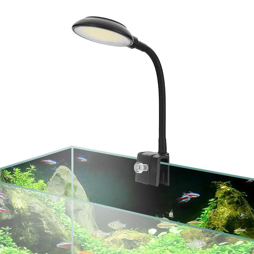 

Aquarium Mini Light Led Fish Tank Clip Lamp 60° Rotating Usb Lighting Cob High Brightness Round Water Grass Lights 12 X 5.3cm