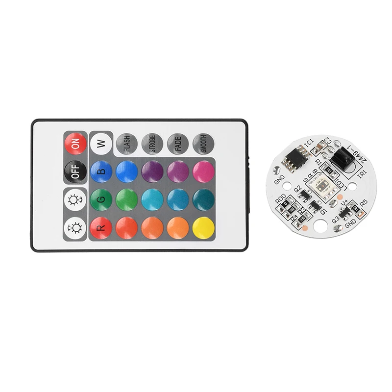 

5 В светодиодные фонари, цветная пластина RGB, плата лампы 1,5 Вт, красочный градиентный источник, 24-клавишный беспроводной пульт дистанционного управления, управление включением/выключением