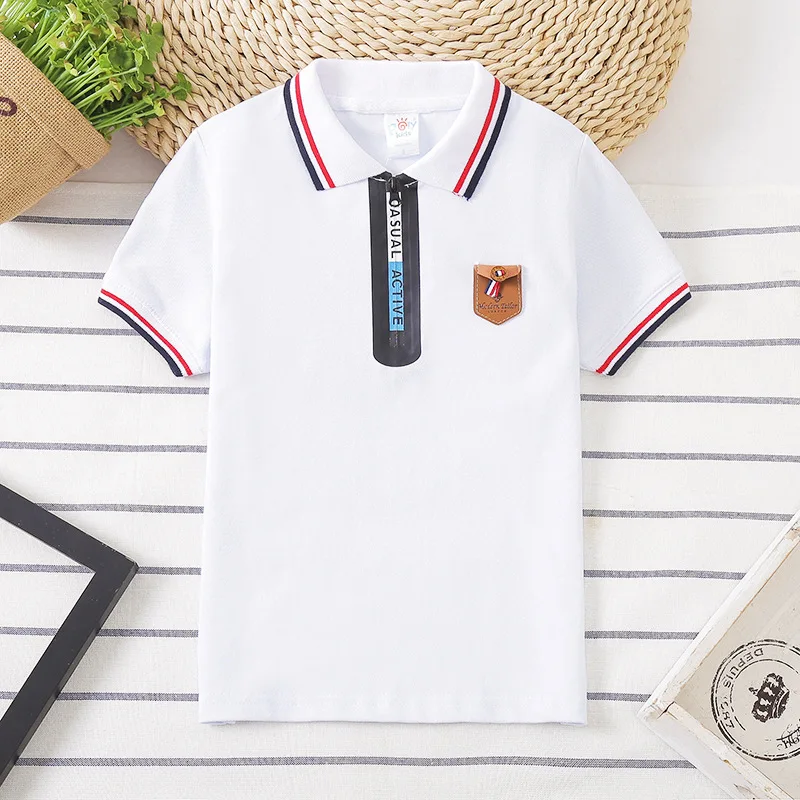 Boys Short sleeve Polo Shirt 2-7year Kids Summer Cotton t Shirts Children casual Tops Teenager Breathable Fabric Clothing Tees
