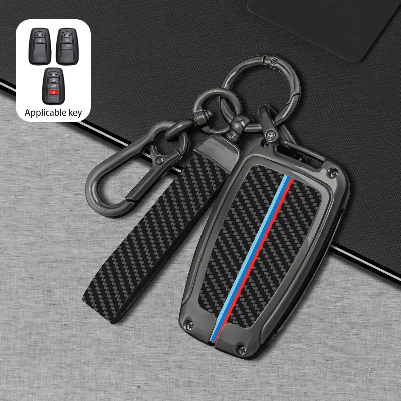 

Suitable for Toyota Prius Camry Corolla C-HR CHR RAV4 Prado 2018 2022 Car Carbon Fiber Key Pack Remote Control Shell accessories