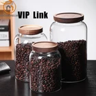Герметичная банка с крышками, герметичная банка для хранения с деревянным покрытием, банка для хранения кофейных зерен, органайзер, кухонные контейнеры, большая емкость