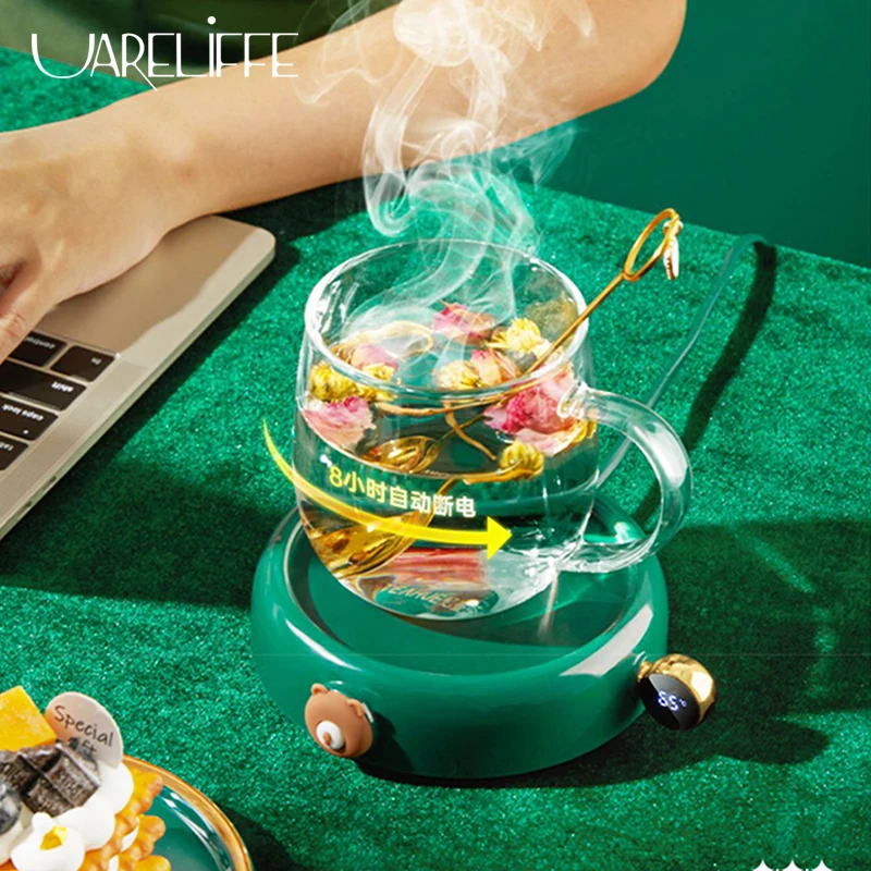 

Регулируемая подставка для подогрева воды и молока Uareliffe подогреватель кружки 3 Gear, автоматическое отключение, подставка с постоянной темпе...