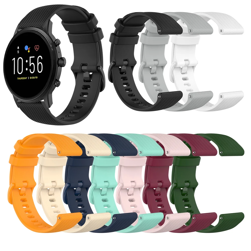 Фото Ремешок силиконовый для Fossil GEN 6 44 мм, спортивный браслет для смарт-часов Fossil GEN 5 5E 44 мм/GEN5 LTE 45 мм, 22 мм №2