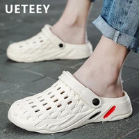 slippers for mens 2022 summer trend outdoor wear breathable sandals personality non slip slides home bathing beach shoes tide