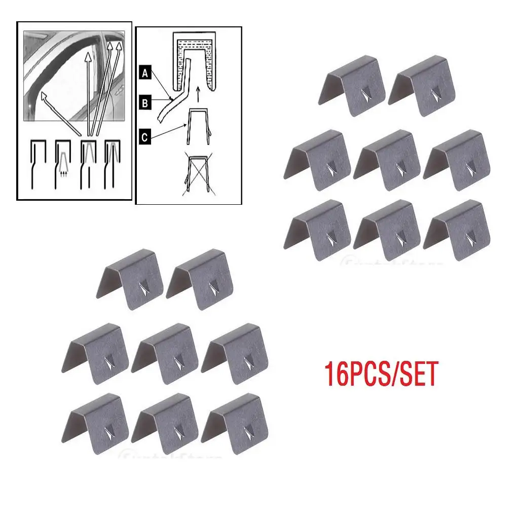Набор из 16 штук дефлектор ветра/дождя фитинговый зажим нержавеющей стали для Heko G3