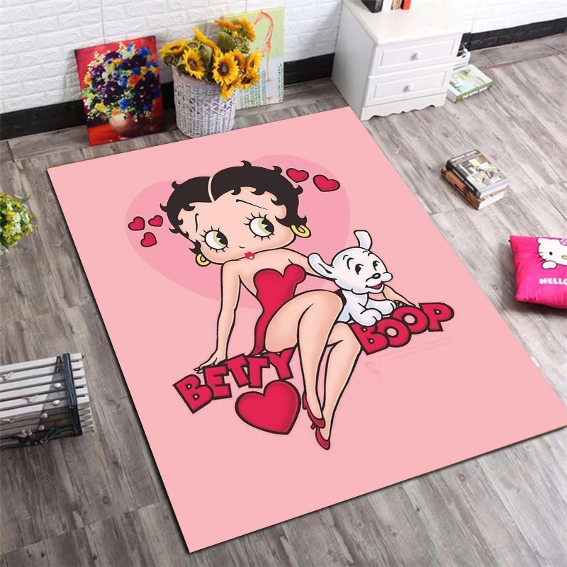 Фото Коврик для пола Betty Boop Born To Be Wild Motorcycle Biker, противоскользящий, для гостиной, спальни, декоративный, для любителей мотоциклов №4