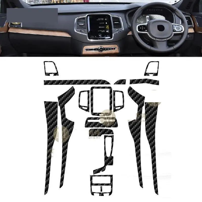 

For Volvo xc90 2015-2023 Car interior carbon fibre Film 5D PET Center console Anti scratch resist film Accessories refit PPF