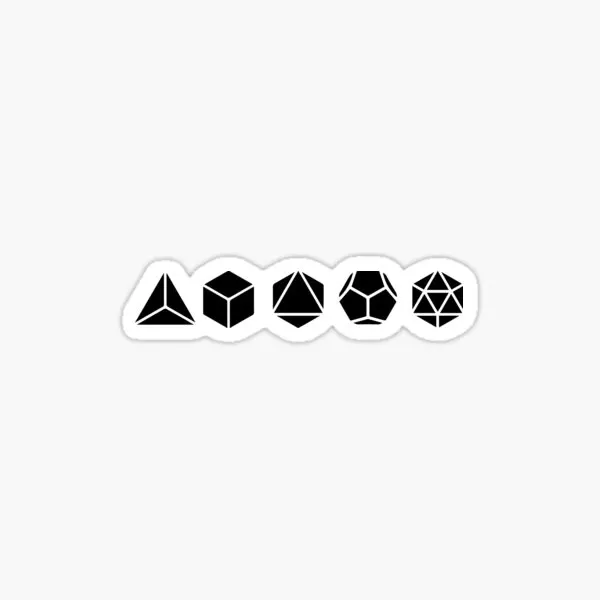 

Platonic Solids Building Blocks Of Lif 5PCS Car Stickers for Motorcycle Home Cartoon Bumper Laptop Stickers Background Decor