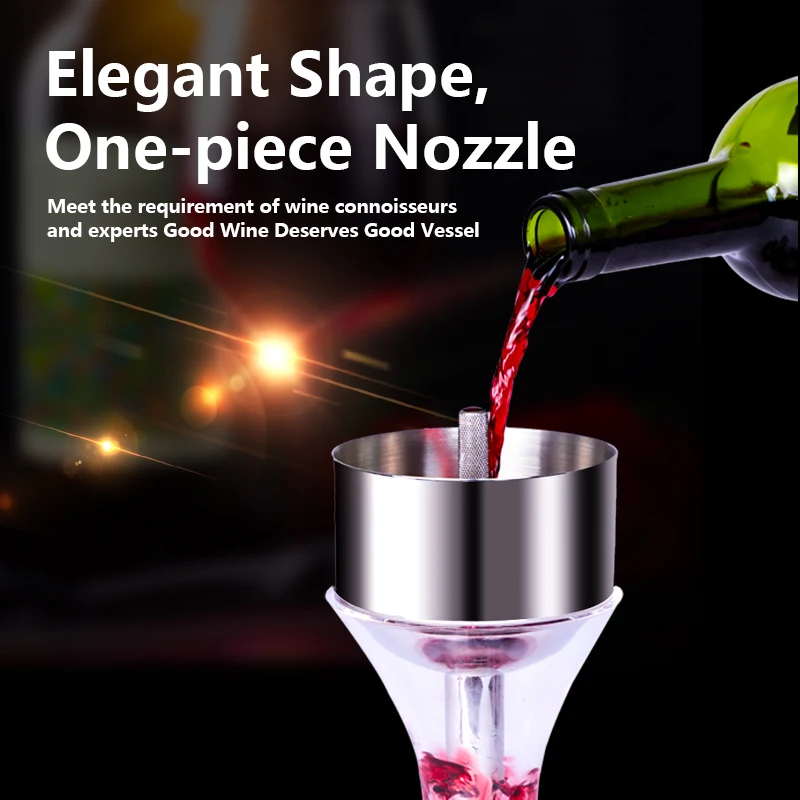 

Wine Shower Funnel with Sediment Strainer Stainless Steel Rabbit Wine Aerator