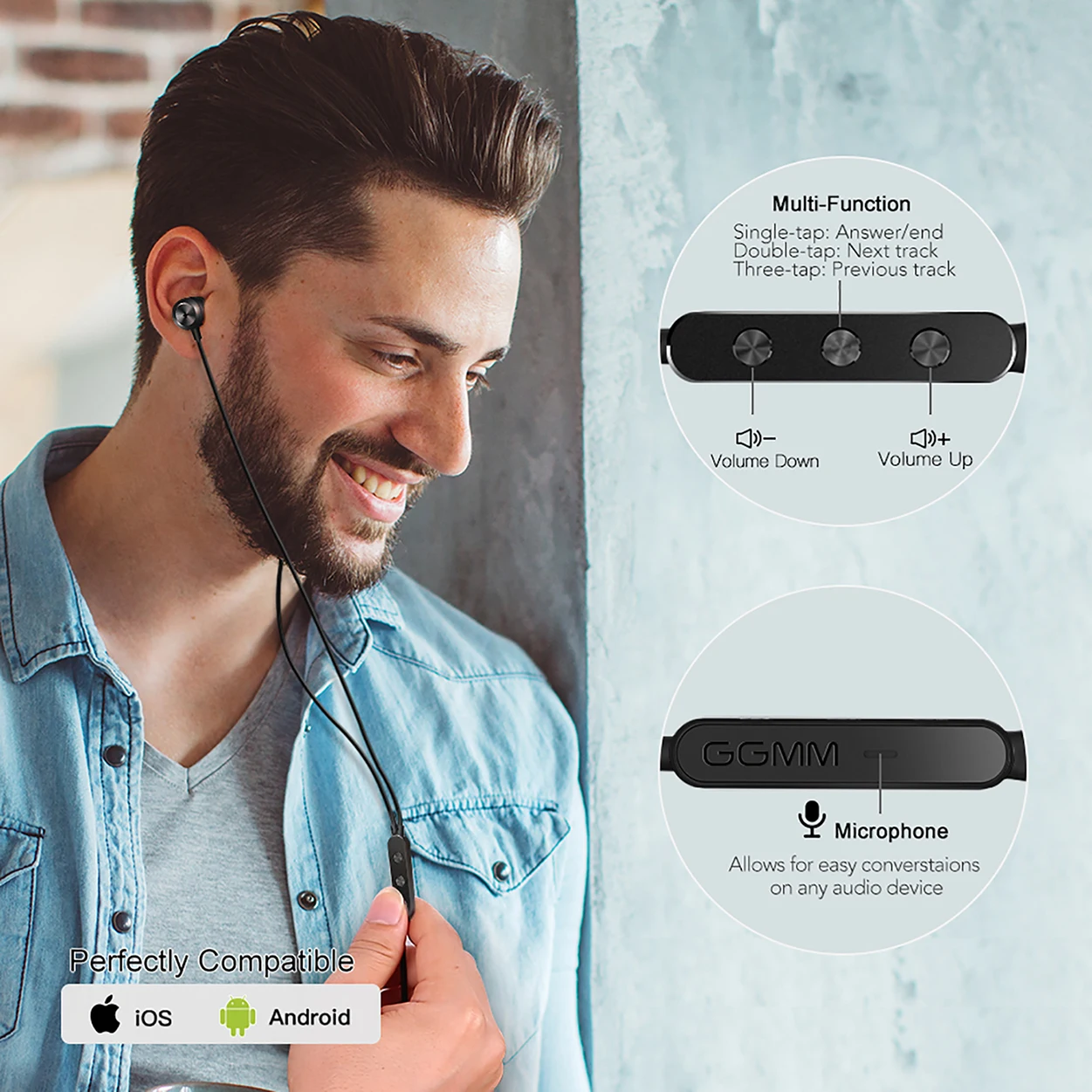 Фото GGMM H300 Hi-Fi наушники проводная игровая гарнитура HIFI с тяжелыми басами регулируемые наушники-вкладыши для Samsung Galaxy Huawei Xiaomi №3