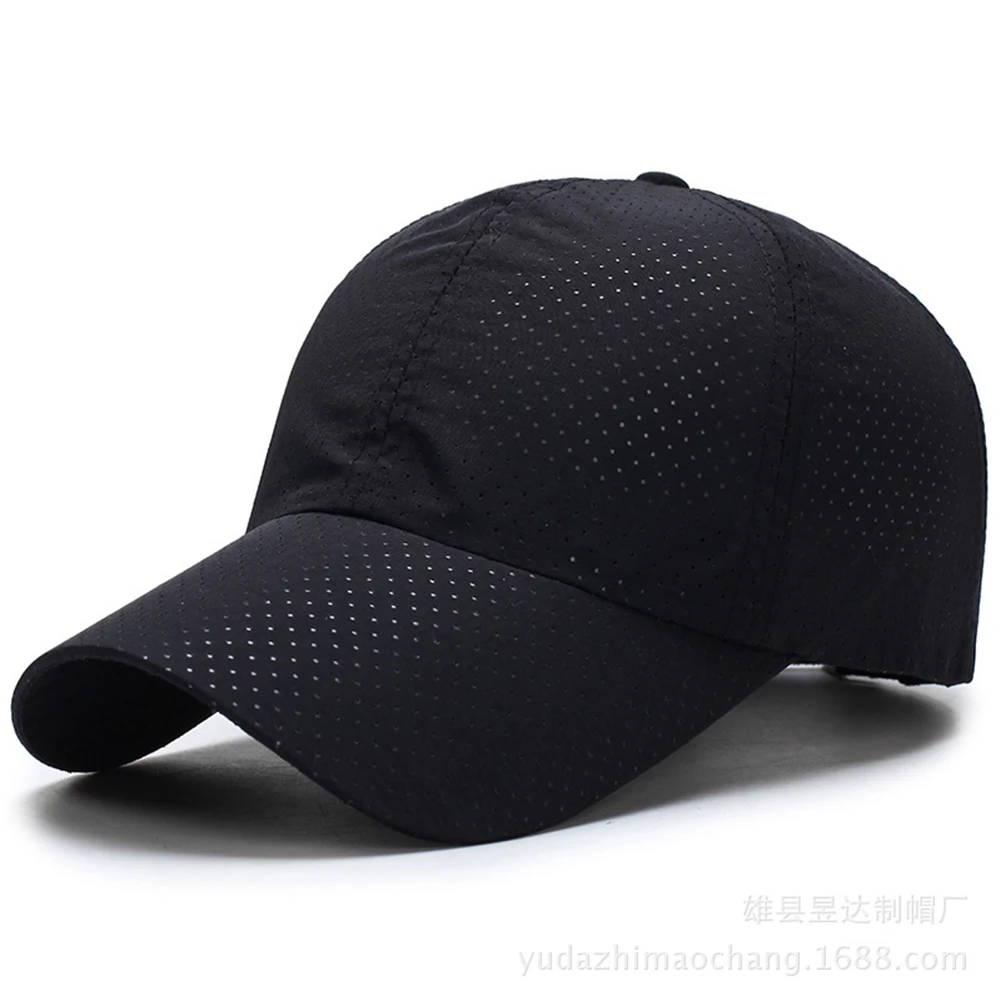 

Summer Mens Hat Casual Sport Cap Quick-Dry Baseball Caps Breathable mesh Caps Long Brim Shade Sun Hats Snapback Bone Gorras