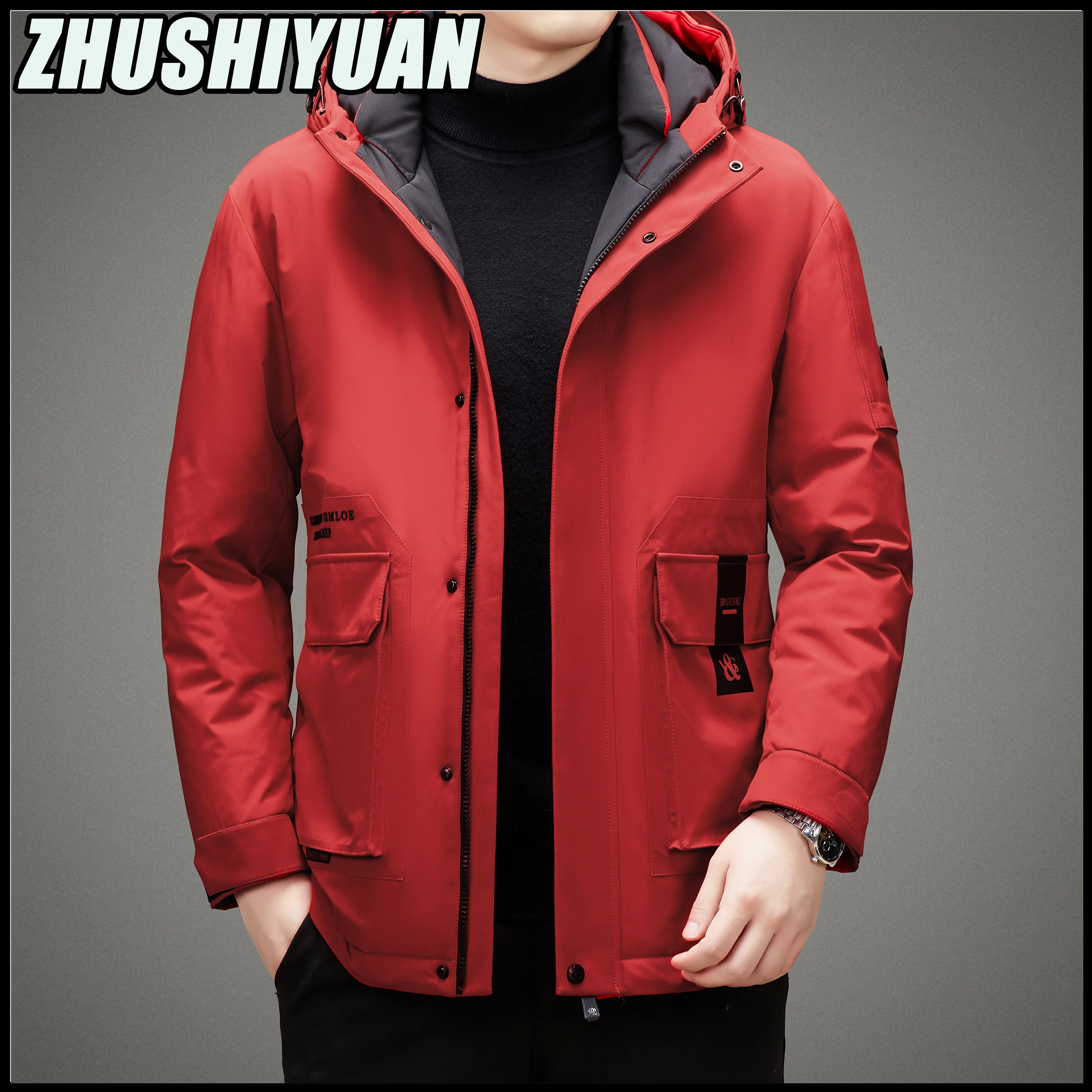 Winter Jacket Men Parkas Fashion Hooded Thicken Warm Puffer Jackets Clothing Doudoune Homme Jaquetas Ropa Hombre Goose Down Coat