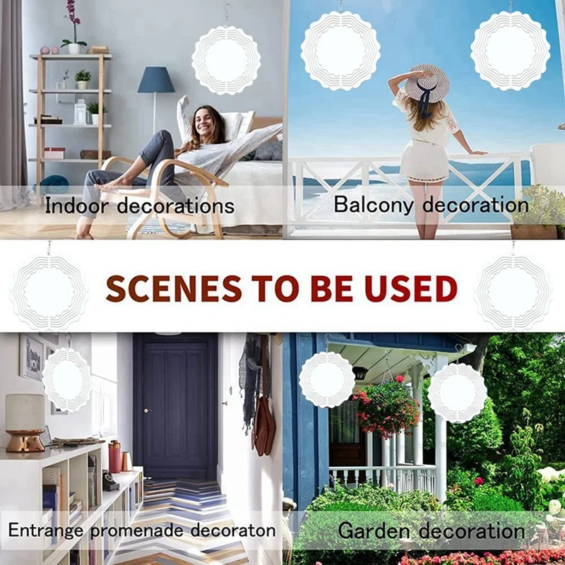 8 шт. заготовки для сублимационного ветрового спиннера 8-дюймовый ветровой