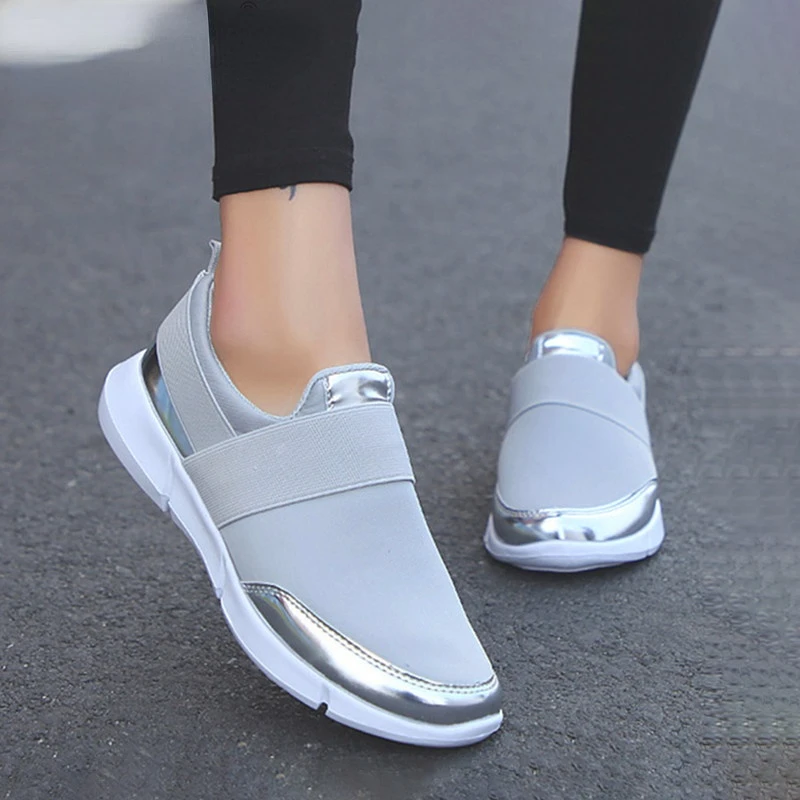 

Spring Women Slip On Loafers Ladies Casual Comfortable Flats Female Breathable Stretch Cloth Shoes Fashion Zapatillas 2020