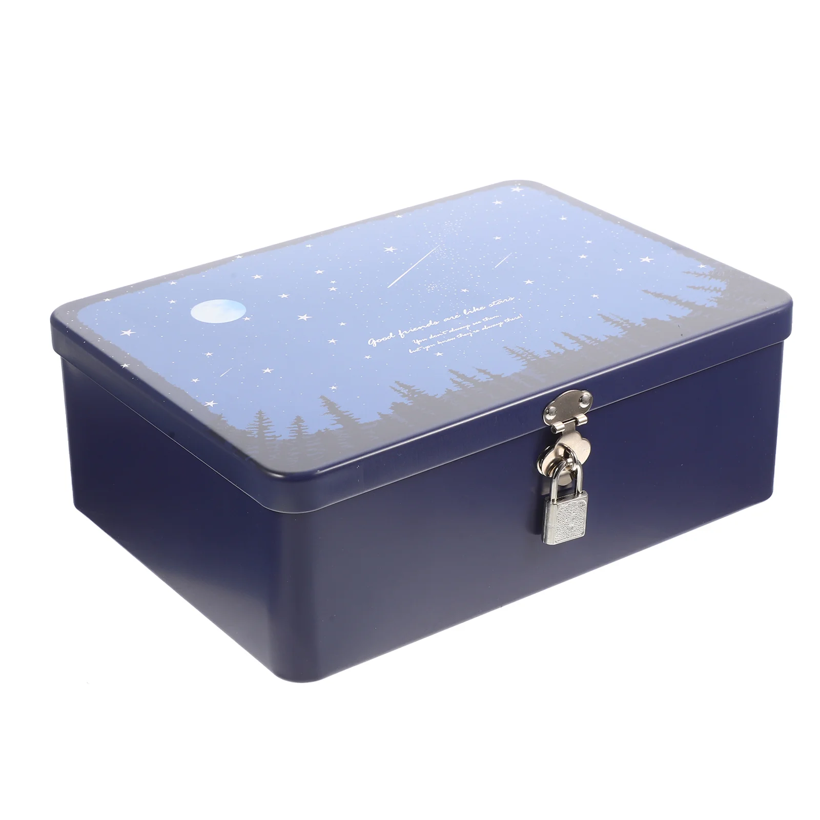 

Box Tin Tinplate Tins Storage Candy Christmas Smallgift Document Important Container Metal Case Wedding Empty Lock Cookie Can