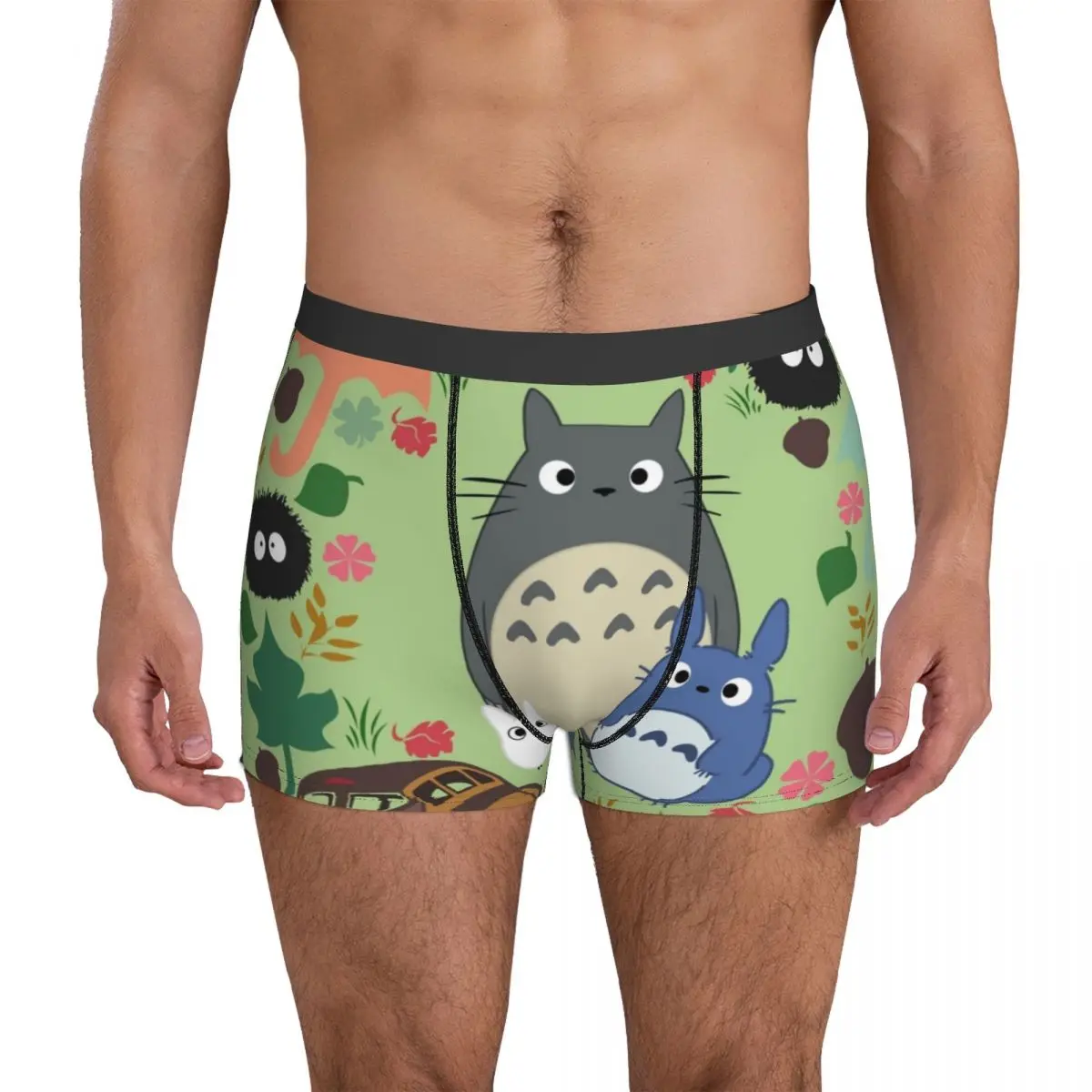 

Umbrella Underwear Green Totoro Wreath My Neighbor Totoro Shorts Briefs Stretch Boxershorts Trenky Customs Plus Size Underpants