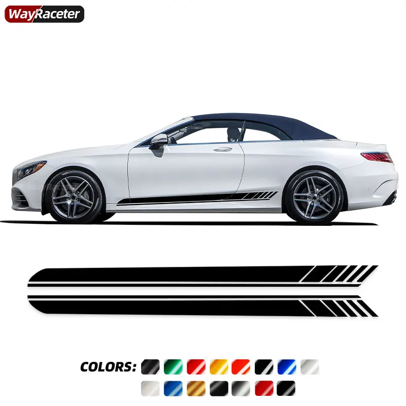 

2 Pcs Edition One AMG Style Door Side Stripes Sticker For Mercedes Benz W222 A217 C217 S500 S Class S63 S65 Coupe S550