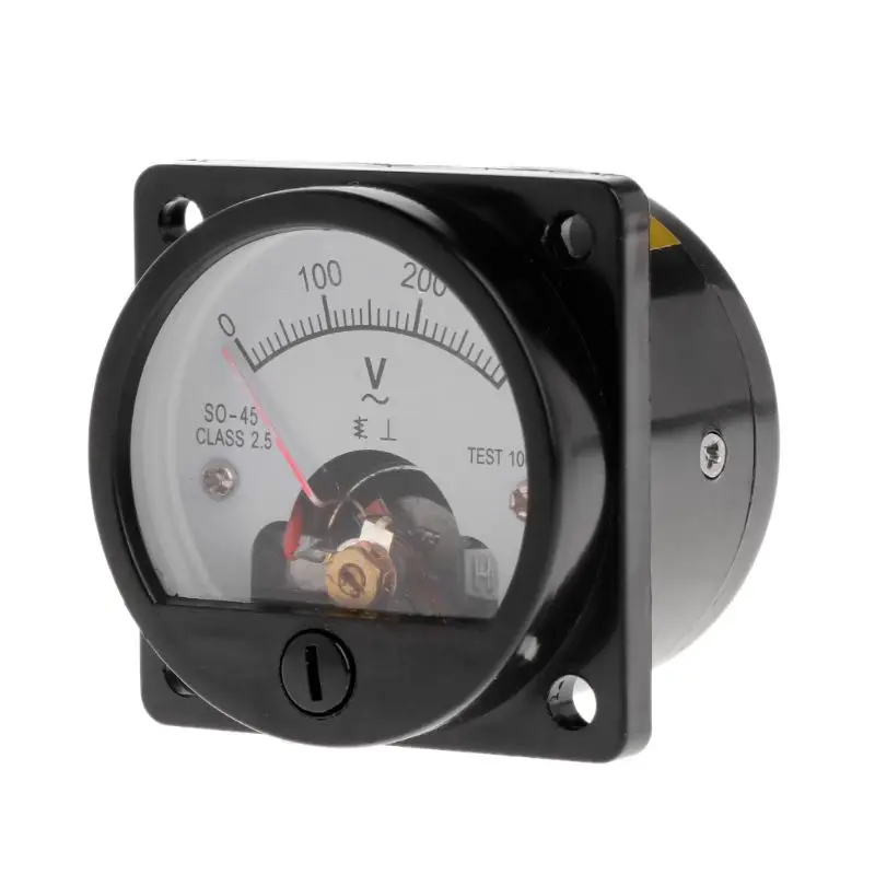 

Voltmeter SO-45 AC 0-300V Round Analog Dial Panel Meter Voltmeter Gauge Black