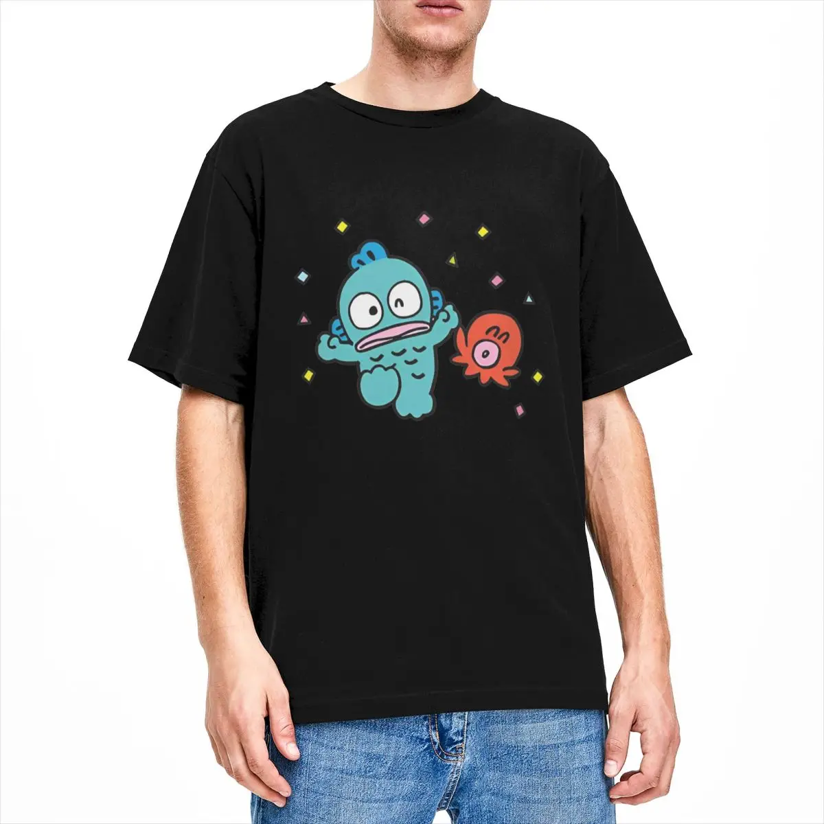 Футболка большого размера Hangyodon с героями мультфильмов Happy-bayingimg футболка из 100%