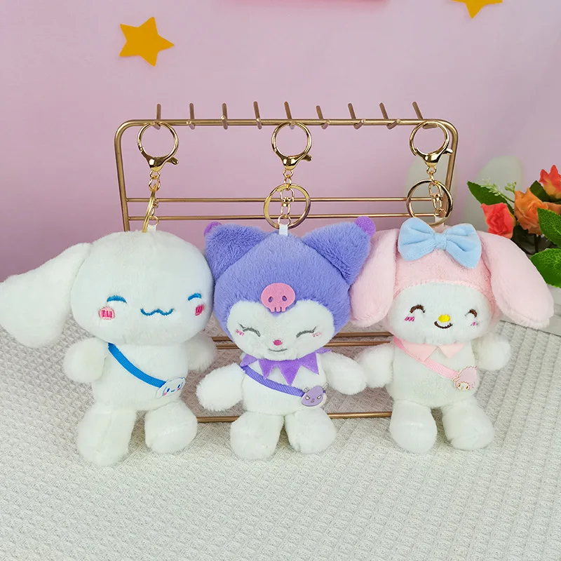 

Sanrio Plush Keychain Japanese Shoulder Bag Sanrio Series Keychain Doll Pendant Cute Cinnamoroll Kuromi Plush Doll Key Chain