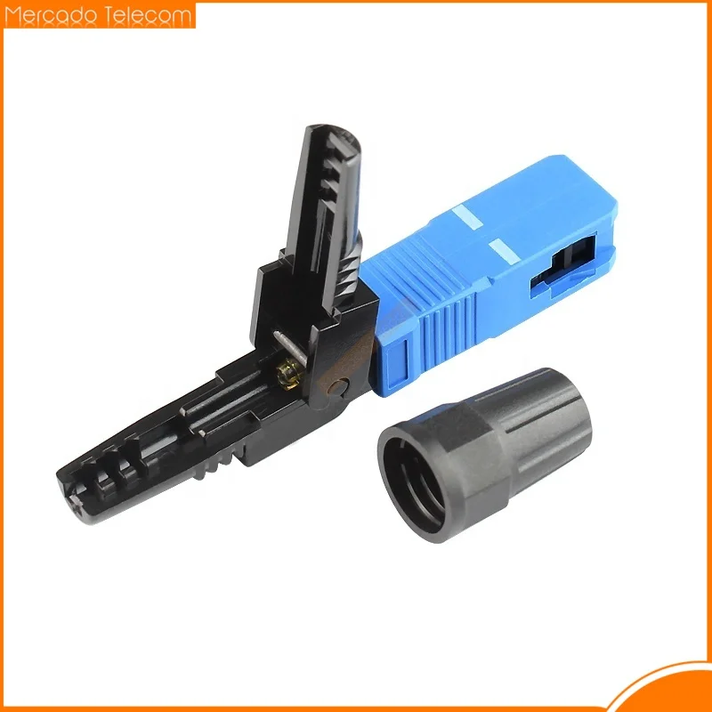 Best price SC APC/UPC Single Mode Fiber Optic Fast Connector SC Quick Connector FTTH Tool Cold Connection Optical Adapter