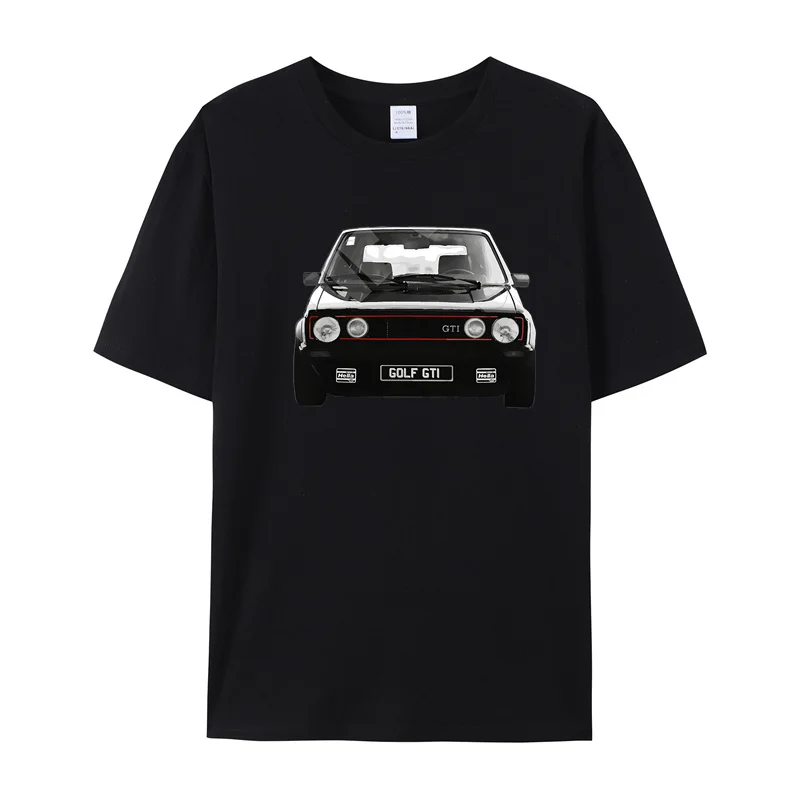 

Front Facing Black Golf Gti Mk1 Mens White printed T shirt