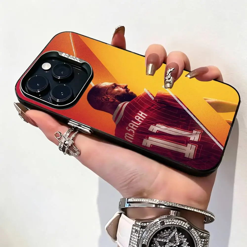 Фото Чехол для телефона с изображением футболиста М-Мохамеда Салаха для iPhone 17, 16, 15, 14, 13, 12, 11 Plus, Pro Max, XS, цветной, серебристо-черный №5
