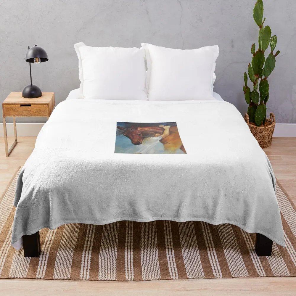 Холщовое одеяло с масляными пантиками для декоративного дивана мягкие одеяла