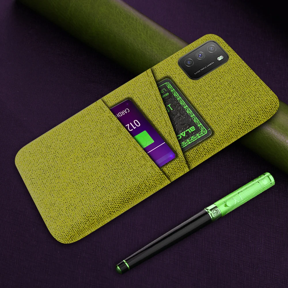 

PocoM3 For Poco M3 Case Luxury Fabric Dual Card Cover on Xiaomi Poco M3 Phone Case For Global Version Xiomi Poco M3 PocoM3 M 3