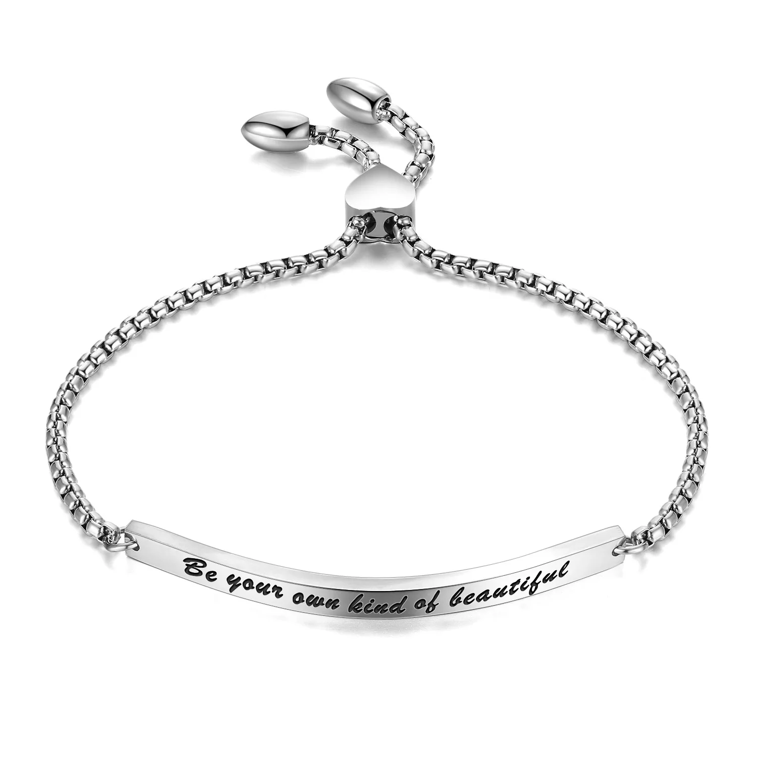 

Women's Stainless Steel Hand Ornaments Personalized English Lettering Bracelet Girlfriend Accessories