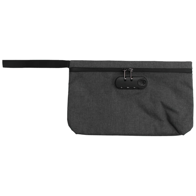 

Best Money Bag With Lock,11X7.5In Money Pouch For Travel Storage, Durable Smell Proof Bag With Zipper For Cash, Bank Deposits