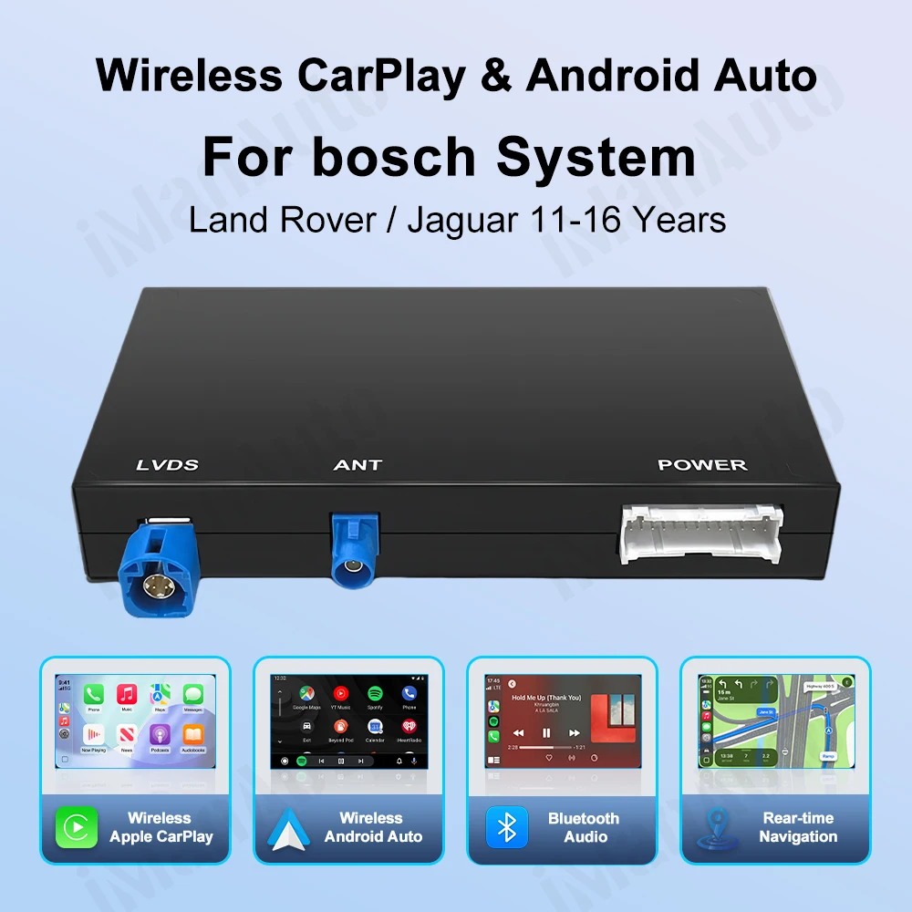 Беспроводной CarPlay для Bosch Host Rover Discovery 5 Evoque Discovery Sport Jaguar XE XF с мультимедийным декодером Android Auto (art.: 3920dc595bb9a) - 3920dc595bb9a
