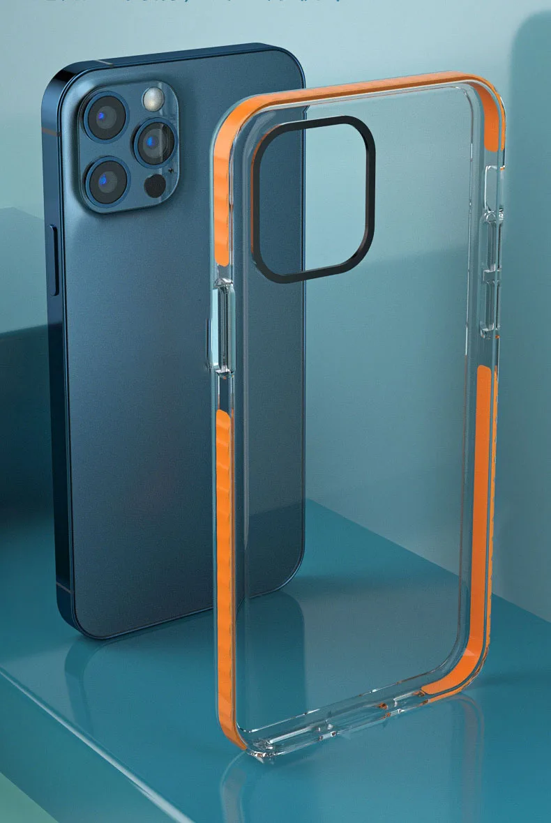 

For Iphone 13pro Two-color Tpu For Apple 14Plus transparent fall proof 12 phones soft shell for 11/x Luxury protective case