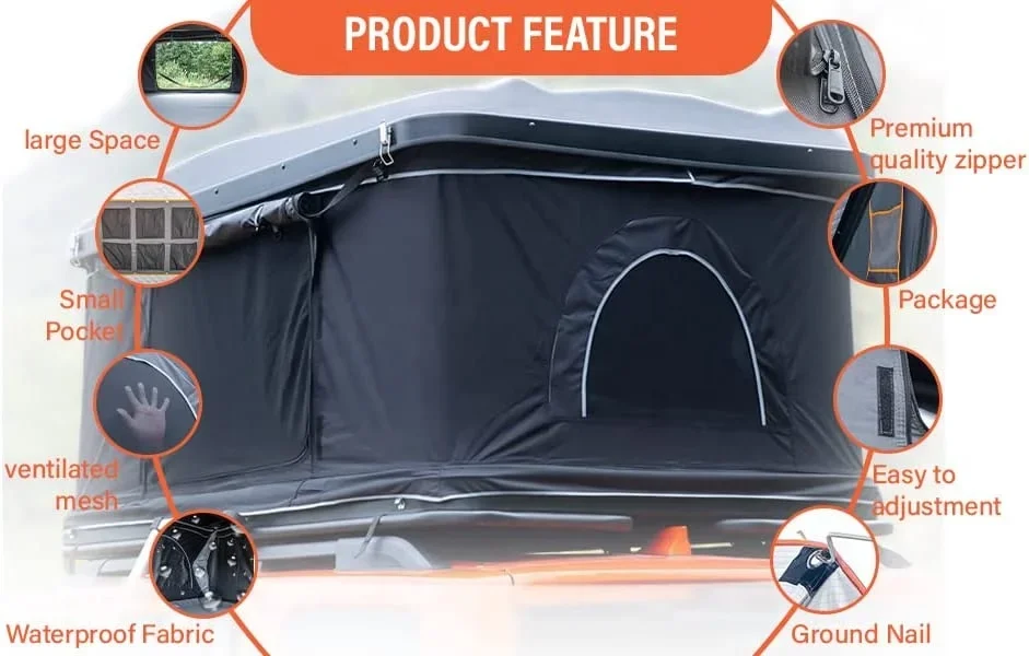 Универсальный корпус из твердого сплава для кемпинга Rooftoo