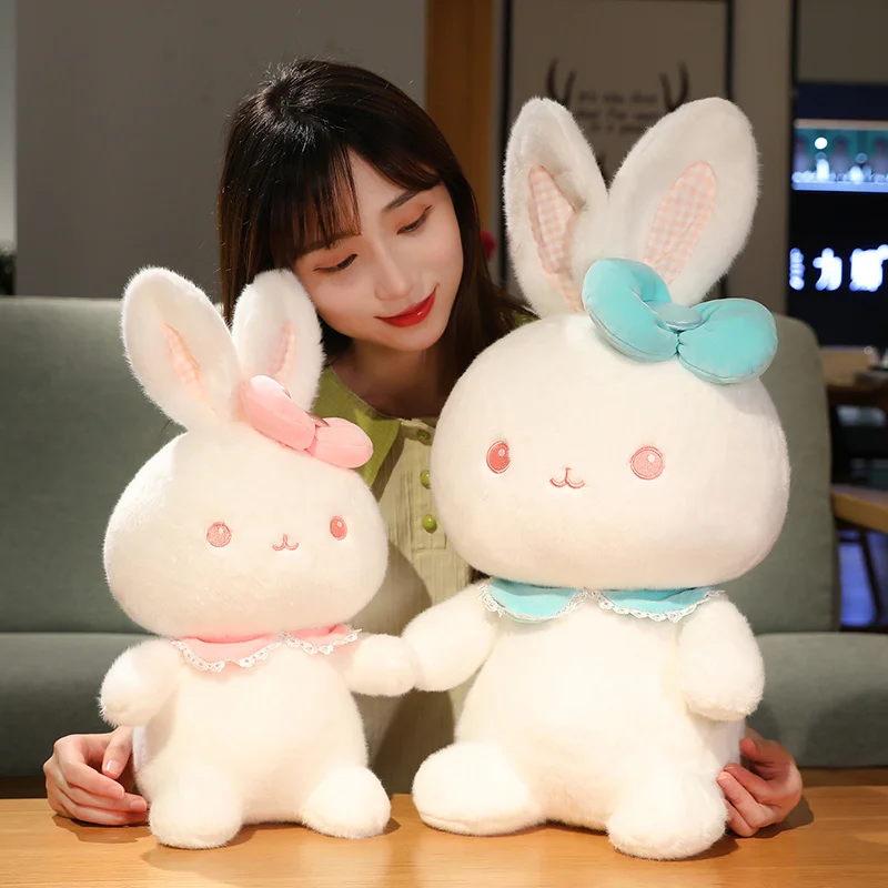 

30/40/55cm Lovely Baby Rabbit Plush Toys Cute Rabbit with Bow Plushie Dolls Stuffed Soft Animal Pillow Girls Valentine's Gifts