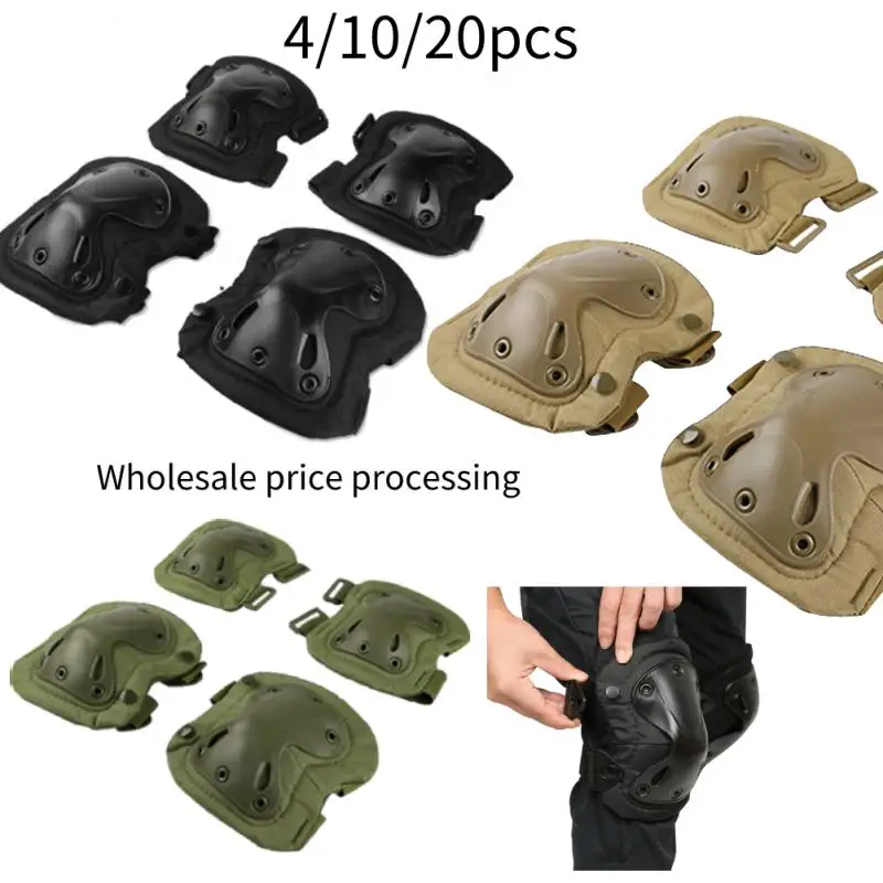 

Tactical Combat Protective Knee Elbow Protector Pad Set Gear Sports Military Army Green Camouflage Elbow & Knee Pads for Adult