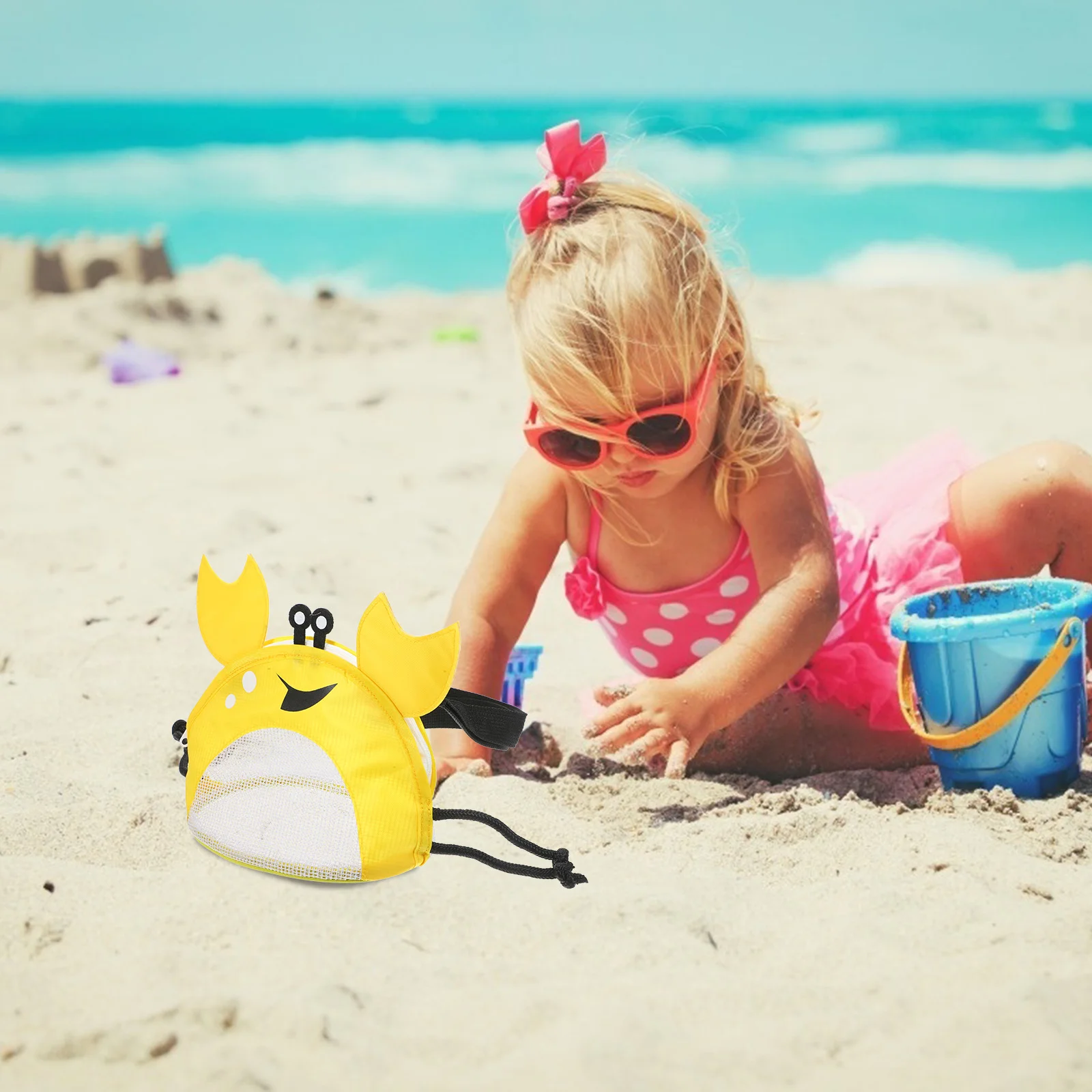 Пляжная сумка-краб Сетчатая Сумка-тоут для сбора ракушек игрушек из ПВХ детей