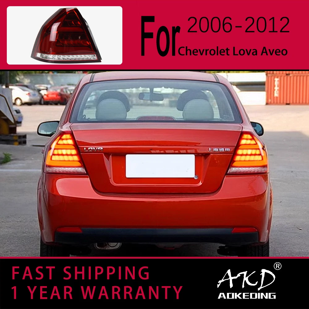 Автомобильные фары для Chevrolet Lova Aveo светодиодный задний фонарь 2006-2012 стоп-сигнал DRL
