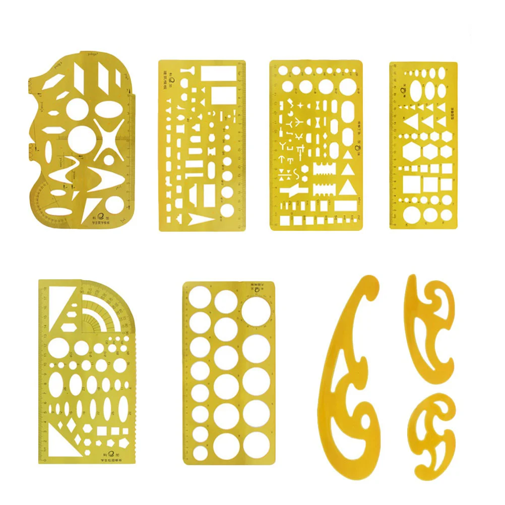 

9 Pcs Scrapbooking Tools Drawing Construction Measuring Rulers Architecture Template Kit Templates Child