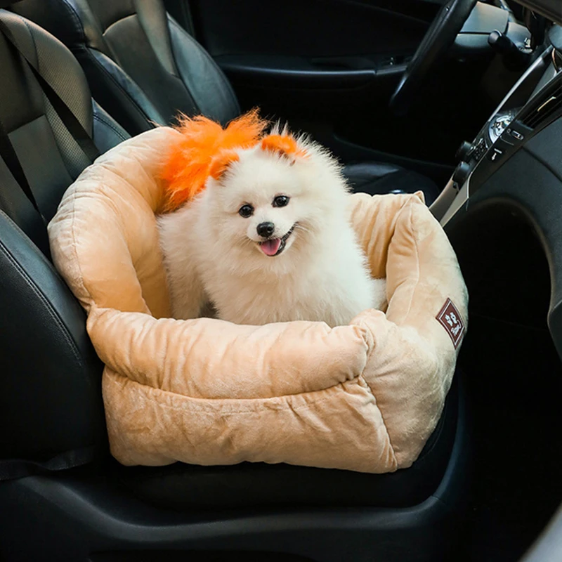 

2 In 1 Dog Car Seat Bed Dog Sofa with Seat Belt Pet Safety Seat for Dog Travel Cat Dog Bed Sofa Cushion for Dog Pet Supplies