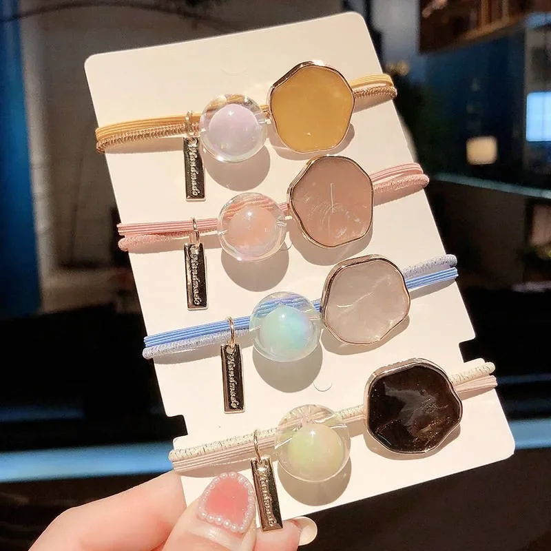 В Корейском стиле Простой головной убор с хрустальным шаром имитация жемчуга