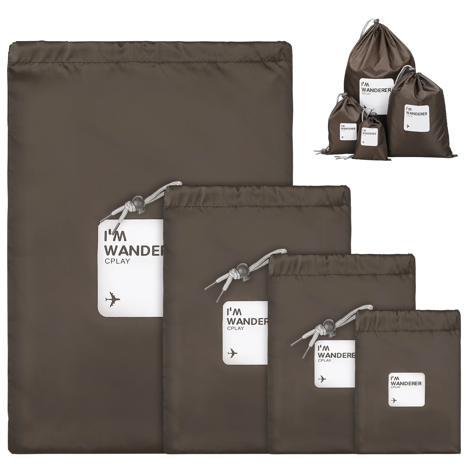 

Drawstring Storage Travel Packing Luggage Pouch Outdoor Pouches Organizers Organizer Cubes Mini String Black Cloth Camping Bulk