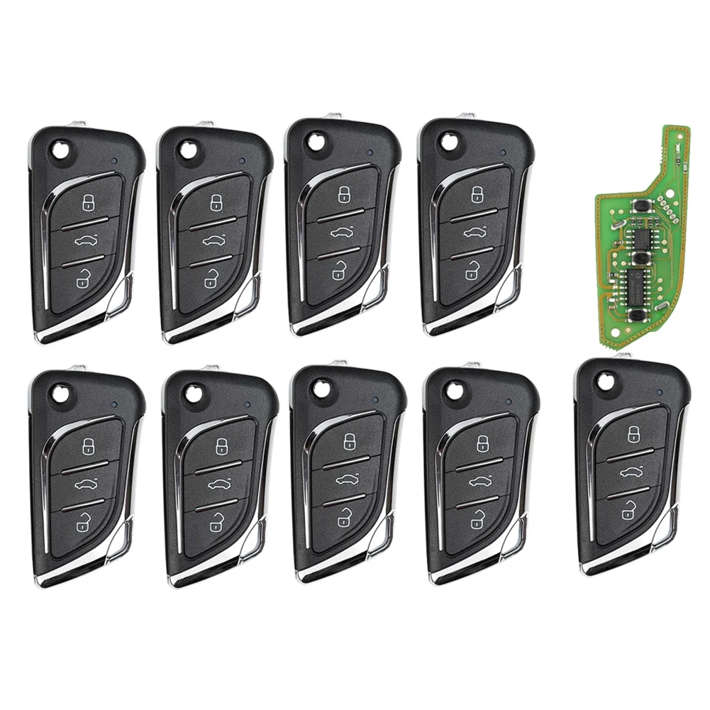 

9Pcs/Lot Universal Remote Key Wire Remote Key XKLKS0EN XKLKSOEN for VVDI Key Tool LEI.KSS Lexus Style 3 Buttons