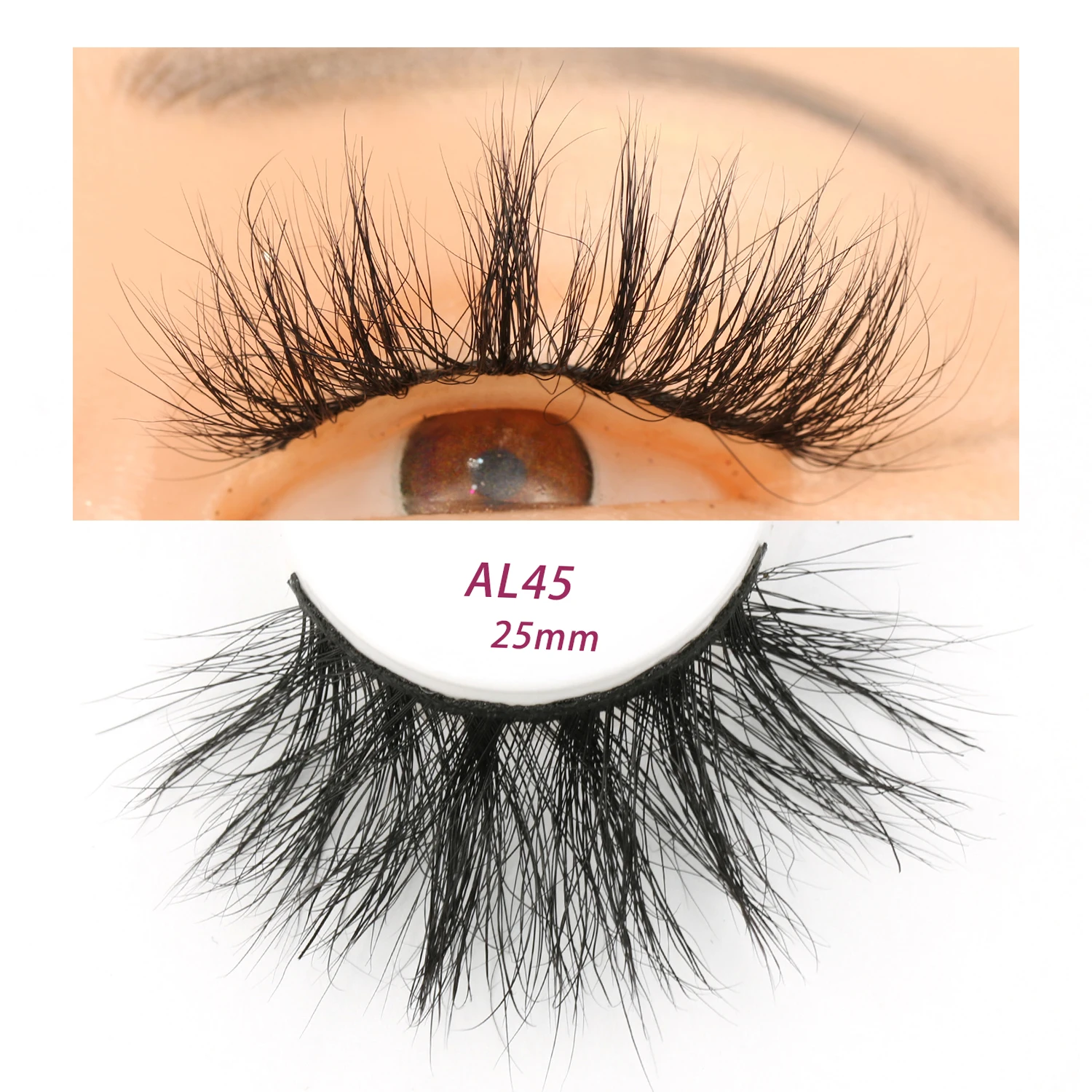 

Professional Shegoal Wholesale Makeup Real Mink Lash Strip Beauty Light Soft False Eyelashes Handmade Fluffy Dramatic Extension