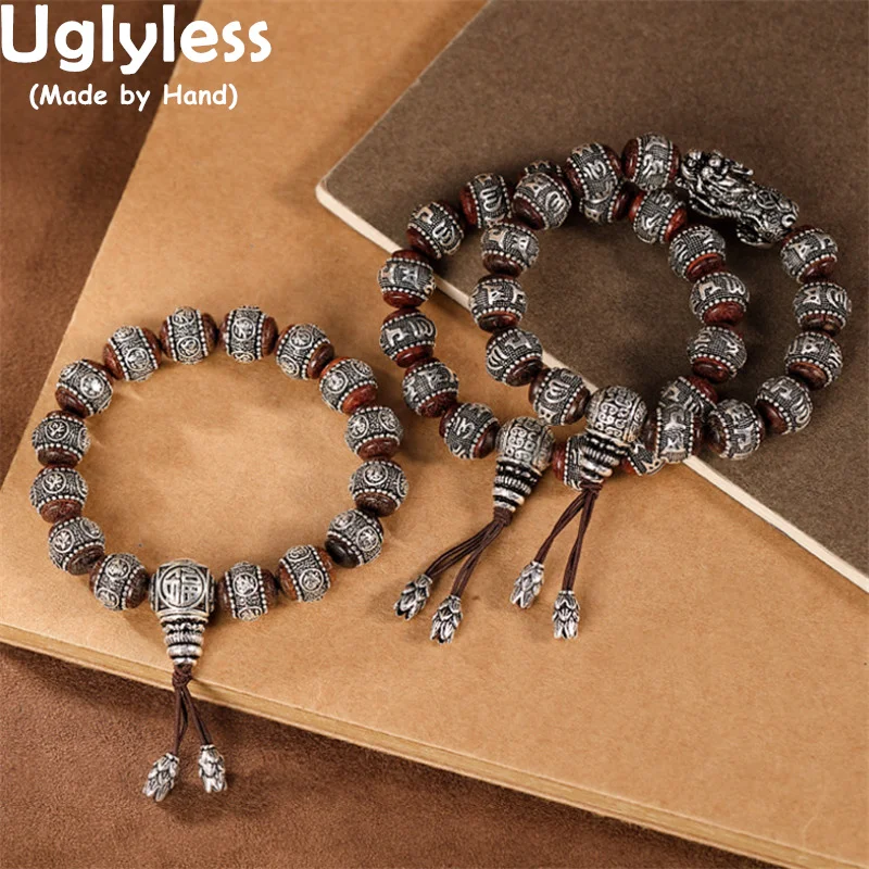 Браслет Uglyless унисекс из буддистского дерева нейтральные браслеты для мужчин и
