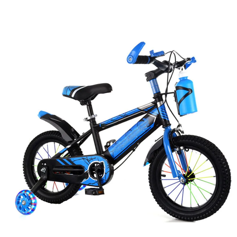 

Children Bike 16 Inch Children Bike Thickened High Carbon Steel Frame Brake Sensitive All Inclusive Chain Cover Lightweight